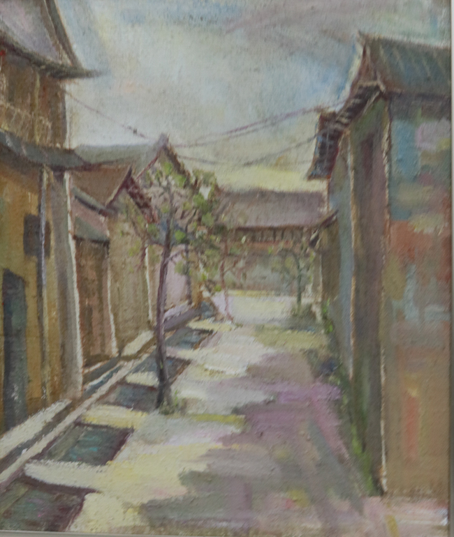 作品名称:《沙溪古镇古镇》作者:王嘉曦 尺寸:50cm乘60cm